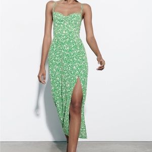 ZARA Printed Corset Style Dress